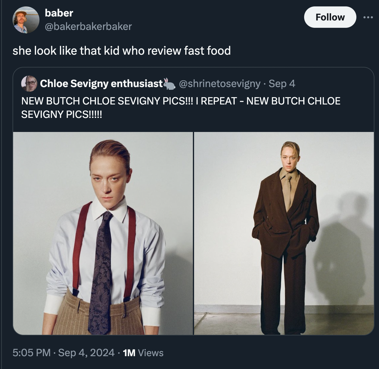 formal wear - baber she look that kid who review fast food Chloe Sevigny enthusiast Sep 4 New Butch Chloe Sevigny Pics!!!! Repeat New Butch Chloe Sevigny Pics!!!!!! .1M Views